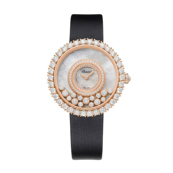 Happy Diamonds Joaillerie, 38mm, Quartz, Rose Gold, Diamonds
